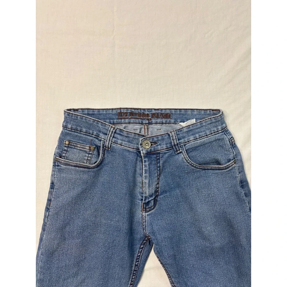 EO2 Division Culture Mens Slim Straight Leg Jeans Medium Wash Size 32
